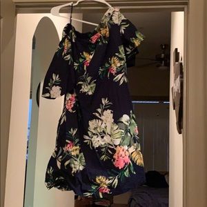navy blue floral dress